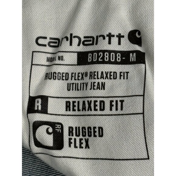 Carhartt Rugged Flex Relaxed Fit Denim Jeans Mens 38x30 (29” Measured) 102808 - Picture 7 of 13